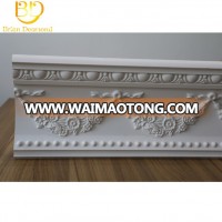 Big Size  9.8 " on primer or painted finish white color primed PU Polyurethane carving crown moulding for home decoration