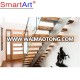 wood handrail stair/mono stringer wood staircase