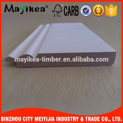 Home decorative skirting moulding waterproof veneer wrapped mouldings mdf skirting